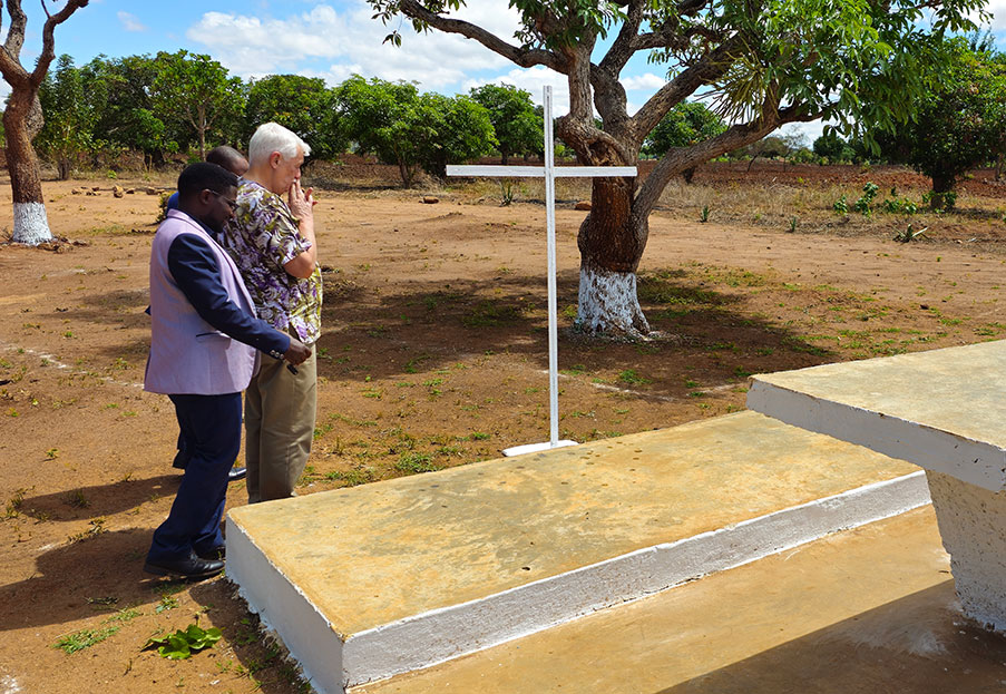 Fr General at Lifidzi and the home of the “Martyrs of Chapotera” in Mozambique